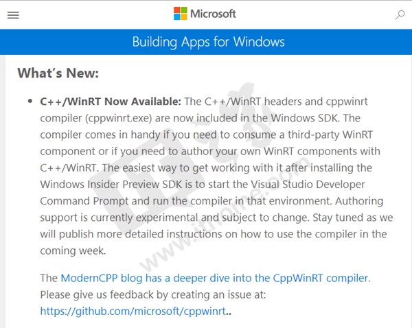 微軟發布Windows 10 SDK預覽版Build 17069更新日志 微軟發布Windows 10 SDK預覽版Build 17069更新日志